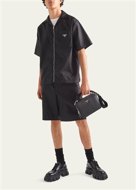 prada shorts and shirt set|prada cargo pants men.